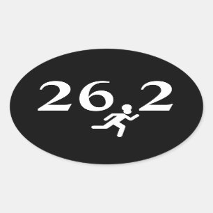 26,2 Maratonspring Ovalt Klistermärke