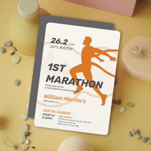 26,2 miles 1ST Marathon-Post Marathon Party Inbjudningar