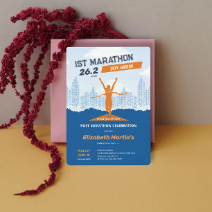 26,2 miles 1ST Marathon-Post Marathon Party Inbjudningar