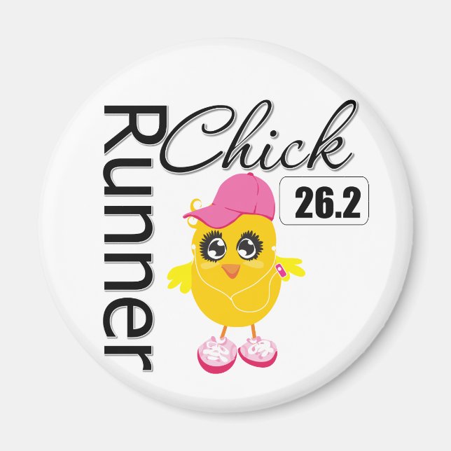 26.2 Miles Marathon Springer Chick Magnet (Framsidan)