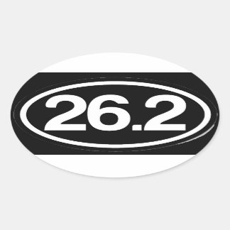 26.2 Sticker (Fullt Marathon Sticker) Ovalt Klistermärke