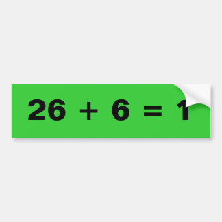 26 + 6 = 1 BILDEKAL