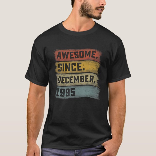 26 år gammal Awesome sedan december 1995 26:e föde T Shirt (Framsida)