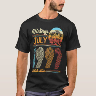 26 ÅRS Vintage på födelsedagen juli 1997 Kvinnor i T Shirt