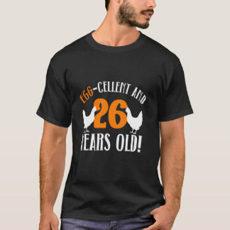 26-årsdag 26 år gammal kycklingbonde kyckling t shirt