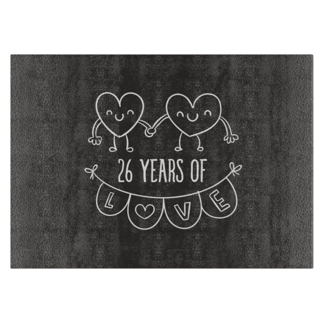 26-årsjubiléet Gift Chalk Hearts (Framsidan)