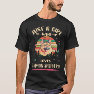 26 Bara en tjej som älskar tyska vallhundar T Shirt