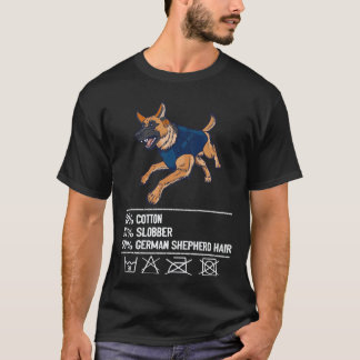 26 Bomull Slarv Tysk Shepherd hundhår Tysk Shepher T Shirt