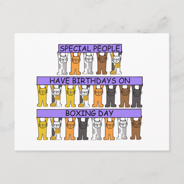 26:e födelsedag Cats Cat, Tecknad Vykort (Framsida)