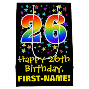 26:e födelsedag: Färga stjärnor Mönster och regnbå