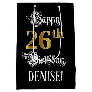 26:e födelsedag ~ Finare skript; Faux Guld, Namn