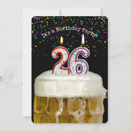26:e födelsedag i Party Inbjudningar