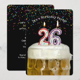 26:e födelsedag i Party Inbjudningar