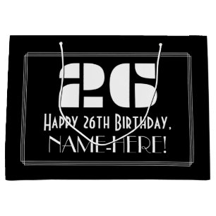 26:e födelsedagen ~ Art Deco Inspired Titta "26" +