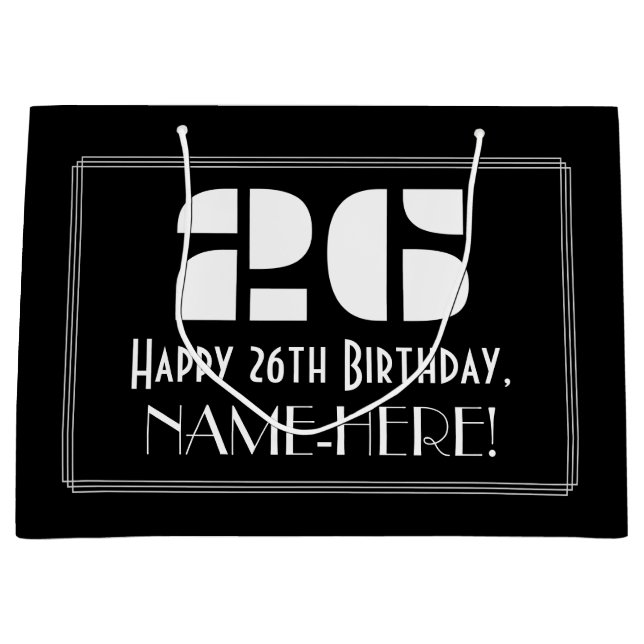 26:e födelsedagen ~ Art Deco Inspired Titta "26" + (Framsidan)