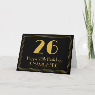 26:e födelsedagen: Art Deco Inspired Titta "26" + Kort