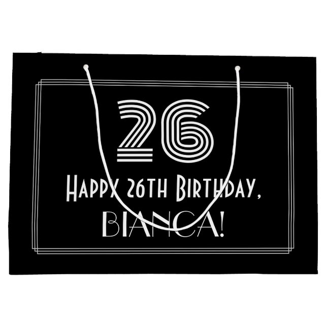 26:e födelsedagen - Art Deco Inspired Titta "26" o (Baksidan)