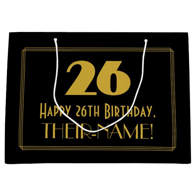 26:e födelsedagen - Art Deco Inspired Titta "26" o (Framsidan)