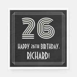 26:e födelsedagen: Art Deco Inspired Titta "26" +  Pappersservett