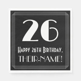 26:e födelsedagen ~ Art Deco Inspired Titta "26",  Pappersservett