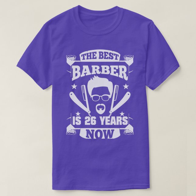 26:e födelsedagen Barber 26 år Barbershop T Shirt (Design framsida)
