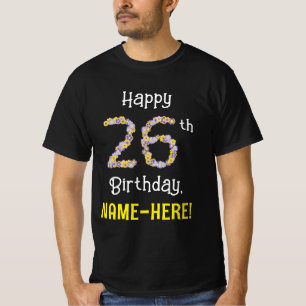 26:e födelsedagen: Blommigt Flowers Number "26" + T Shirt