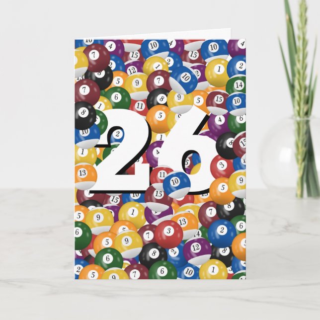 26:e födelsedagen i Bollar Kort (Framsida)