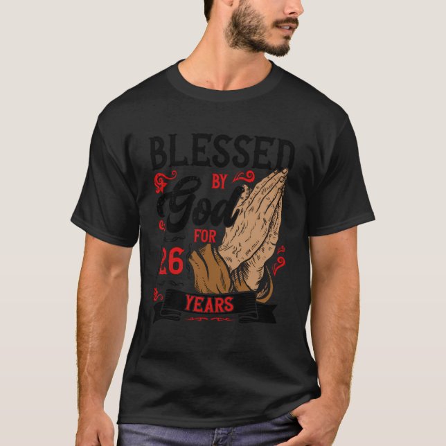 26:e födelsedagstäckande Religiösa, tema som Gud v T Shirt (Framsida)