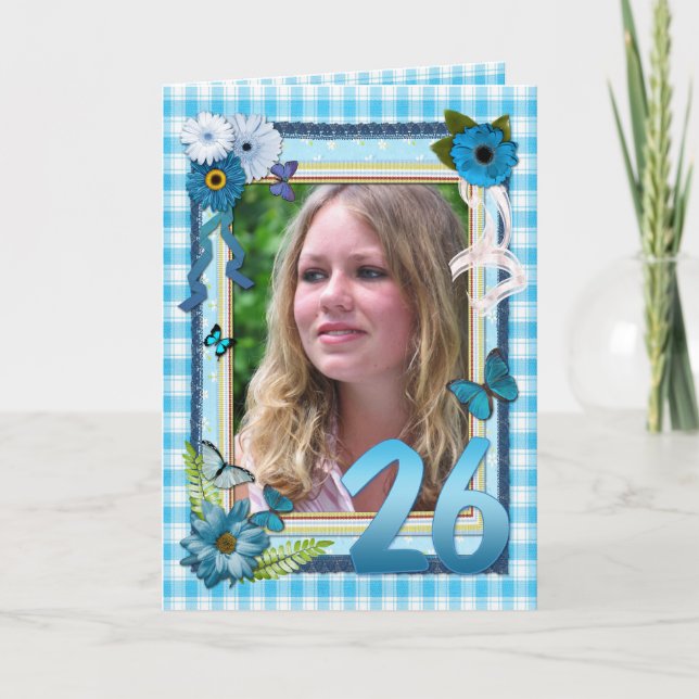 26:e fotokort för en födelsedag kort (Framsida)