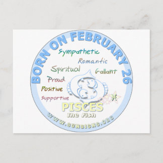 26 februari - Pisces Vykort