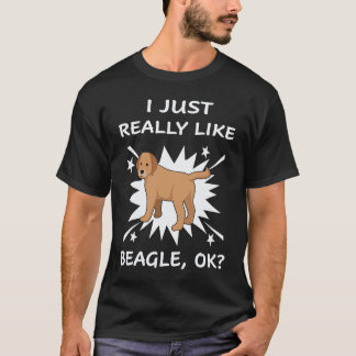 26 Jag gillar verkligen Beagle T Shirt