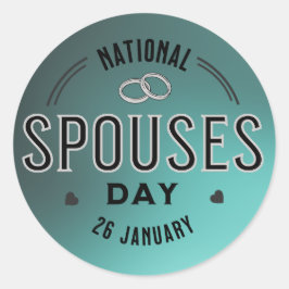 26 januari nationaldag för make/maka runt klistermärke