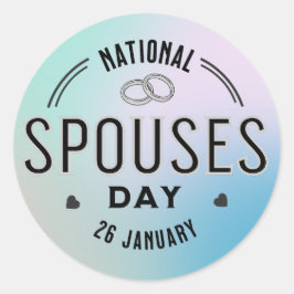 26 januari nationaldag för make/maka runt klistermärke