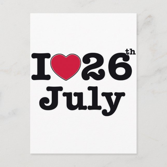 26 juli min födelsedag vykort (Framsida)