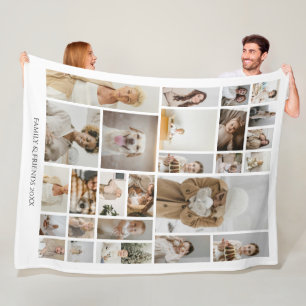 26 Personlig för Photo Collage Family Fleecefilt