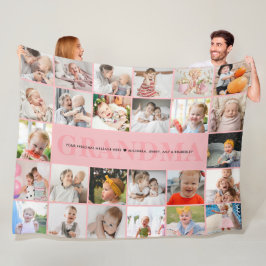 26-Photo Mormor/Mormor/Mamma/Annan anpassad text Fleecefilt