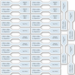 26 Pris Märkre för pastellblå juvelyr i Namnteckni Klistermärken