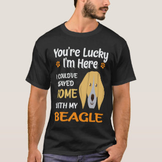 26 Stannade Hemma Med Min Beagle T Shirt