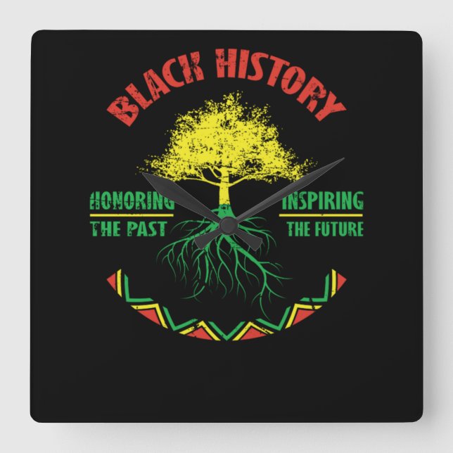 26 Svart historik Mästgåva från afrikanska Pridet Fyrkantig Klocka (Framsida)