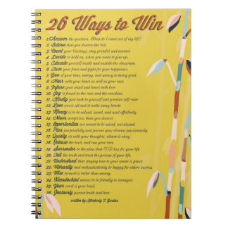 26 Ways Inspirational Journal- Mustard Anteckningsbok