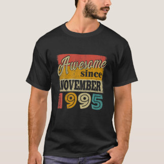 26 Years Old Decoration Awesome Since November 199 T Shirt