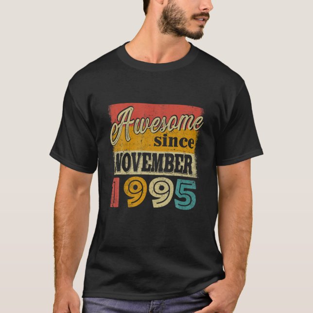 26 Years Old Decoration Awesome Since November 199 T Shirt (Framsida)