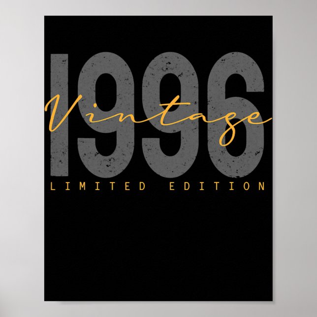 26 Years Old Vintage 1996 26th Birthday Poster (Framsidan)