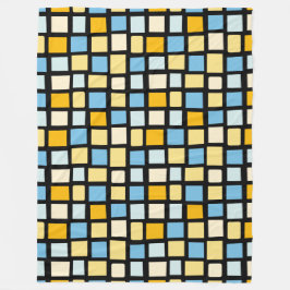 270215 Oregelbundna rektanglar - Färg 02 0n svart Fleecefilt