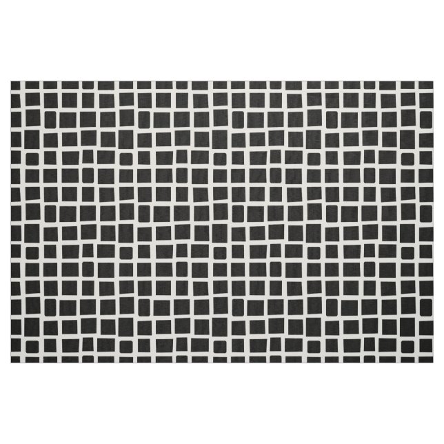 270215 Oregelbundna rektanglar - Svartvit Tyg (Fat Quarter)