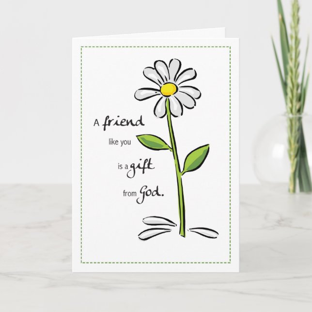 2703 Friend Gift från Guds födelsedag Kort (Framsida)