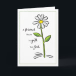 2703 Friend Gift från Guds födelsedag Kort<br><div class="desc">Denna daisy på fronten understryker att vänner är en gåva från Gud.</div>