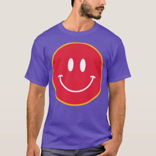 270 Kansas City Chiefs KC Lycklig Ansikte Smiley T Shirt