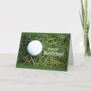 2728 Golf Boll i gräsfödelsedag Kort