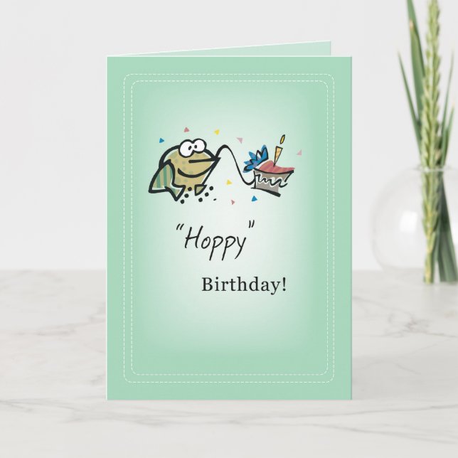 2739 Frog Cake Birthday Kort (Framsida)
